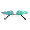 Women Men Trending Eyewear Fashion Sunglasses Wave Sun Glasses Rimless Fire Flame