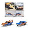 Hot Wheels Premium 2 Pack Plymouth Super Runner Years Old and HCY76 Bird/Road [3 Up]