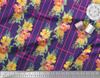 Soimoi Brown Poly Crepe Fabric Geometric & Floral Print Print Fabric By the Metre 42 Inch