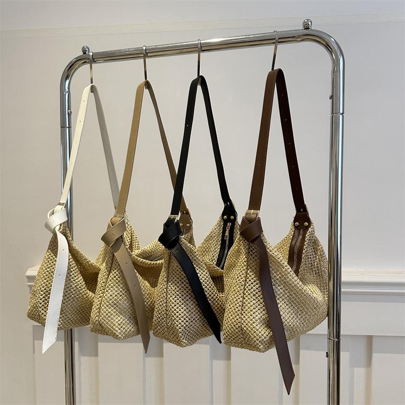 Летняя женская соломенная сумка Модная плетеная сумка ручной работы из ротанга Большая вместимость Летняя пляжная сумка для женщин CLE