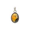 Bumble Bee Jasper - Indonesia 925 Sterling Silver Pendant V4673, Yellow Pendant, Oval Pendant, Valentin's Day Gift, Gift For Her, Birthday Gift, Handm