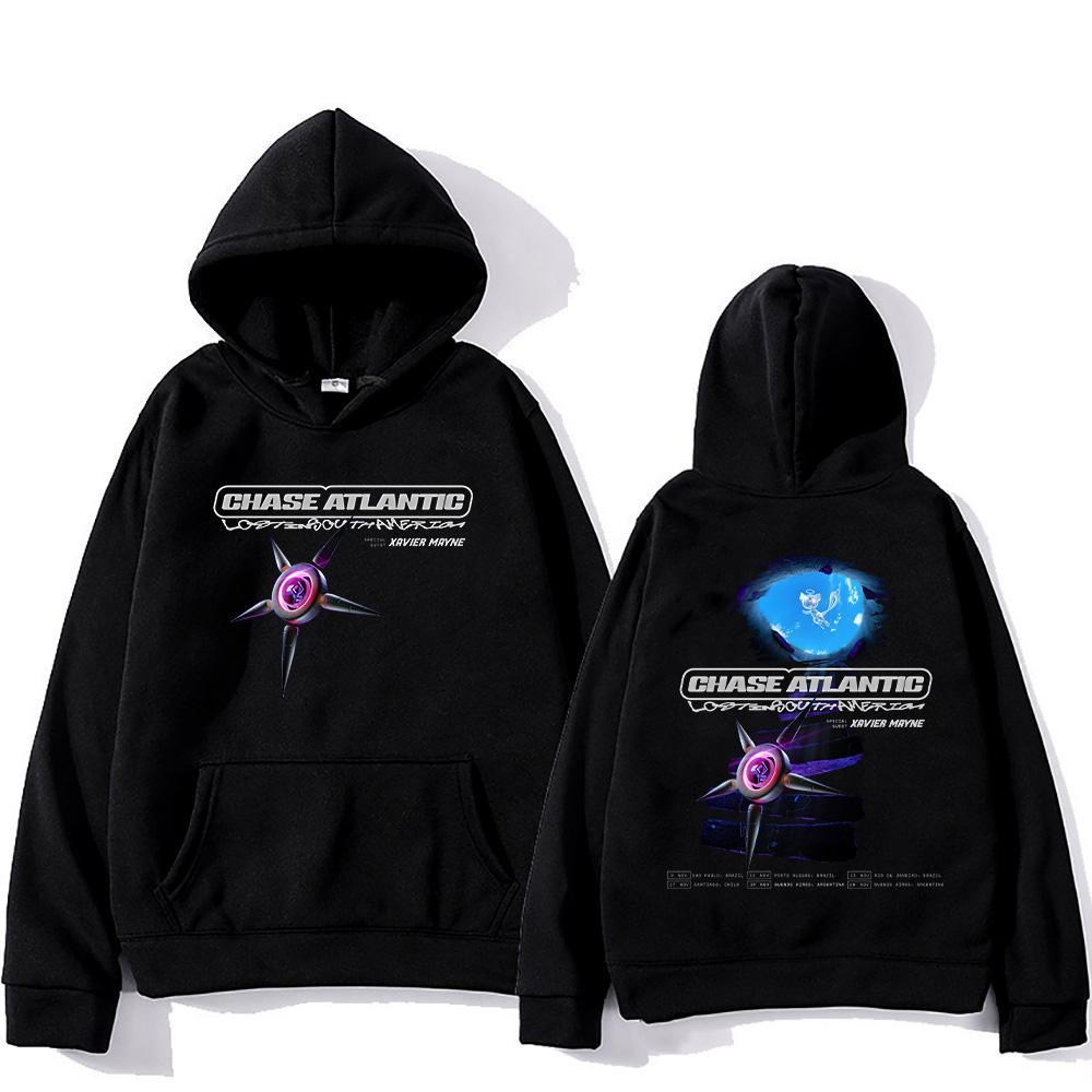 Модные мужские женские худи Chase Atlantic Lost in South America Tour Пуловеры Харадзюку Эстетика Унисекс Зимняя флисовая толстовка