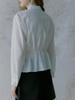 Весна 2026 Французский Дизайн Женская Рубашка с Длинным Рукавом на Завязках для Офиса - Высококачественный Белый Топ