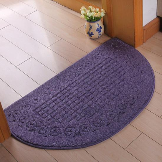 Nordic Cute Semi-Circular Non Slip Absorbing Outdoor Door Maters for Bathroom