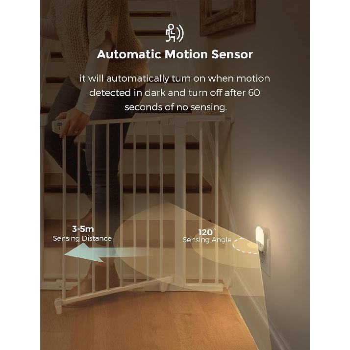 L LOHAS LED Motion Sensor Night Light, Motion Sensor Light Indoor, 30/60LM