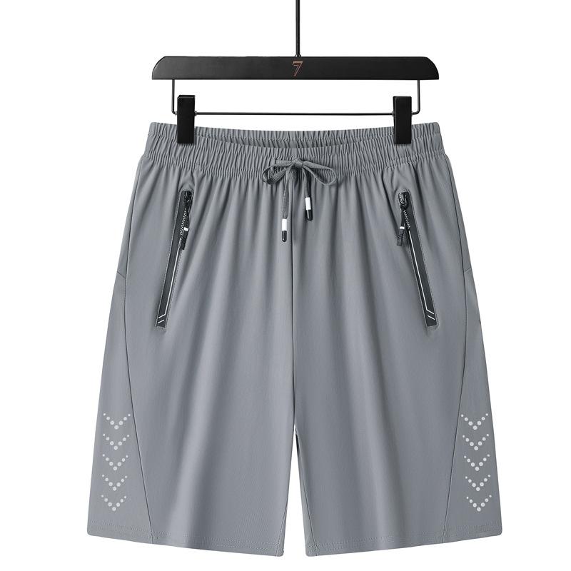 Шорты из ледяного шелка, свободные летние брюки большого размера, быстросохнущие, ультратонкие дышащие эластичные брюки для бега и спортивные повседневные брюки