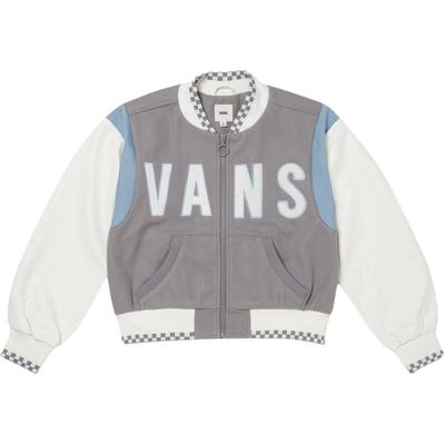 Бейсбольная куртка с длинным рукавом и застежкой-молнией на молнии, короткая женская куртка Frost-Gray VN000GUTAF1