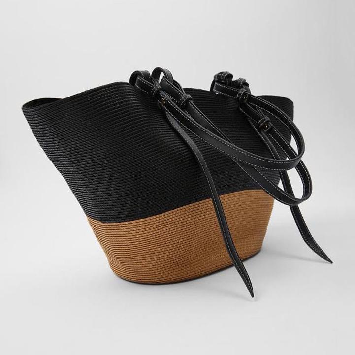 Yogodlns Женские летние пляжные соломенные сумки-корзины, повседневные сумки из ротанга большой емкости, женские брендовые дизайнерские сумки, плетеные тканые сумки на плечо