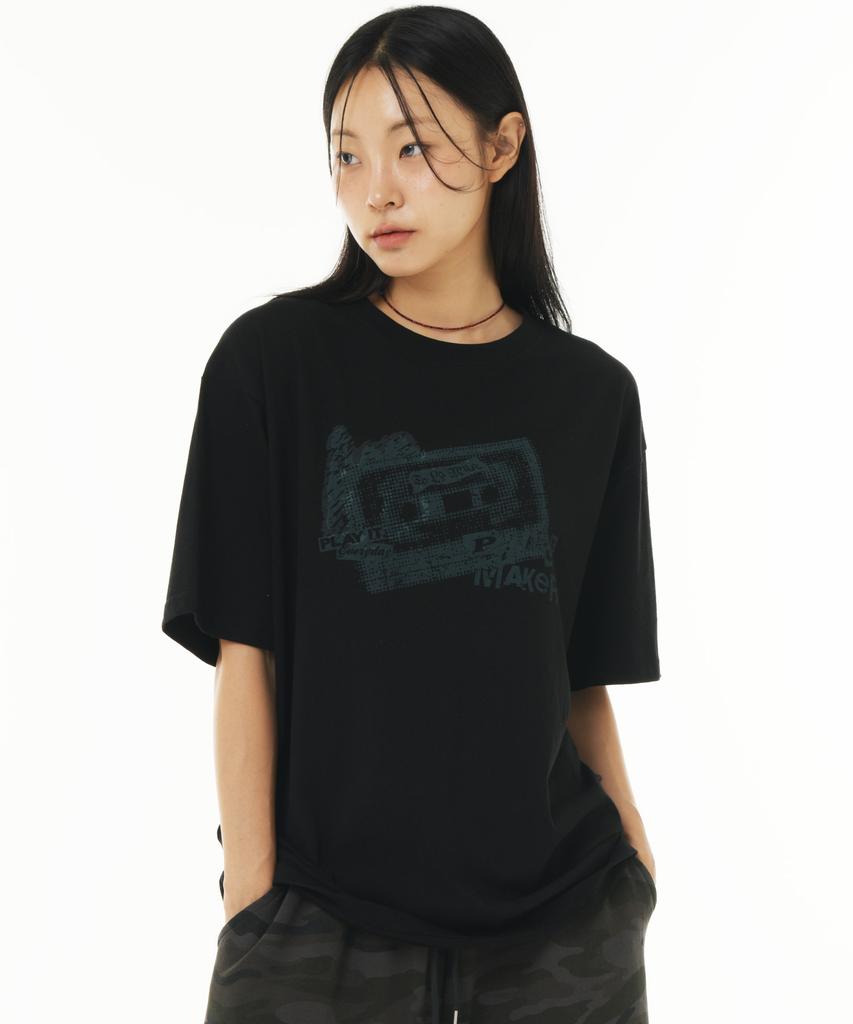 PEACE MAKER Vintage Tape Tee (Black)