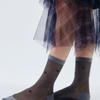 I Hate Monday [IHM25SU0409] See-through Heart Socks Gray