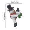 Santa Claus Ornament Resin Decorative Figurine Playful Leaning Pose Flower Pot Statue with Bright Red White Colors Christmas Decor