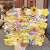 14pcs/set Girls Sweet Hair Clip Rainbow FruitLovely Hair Accessories Headwear Hairpins Cute Cartoon Hair Bands Headdress Barrettes