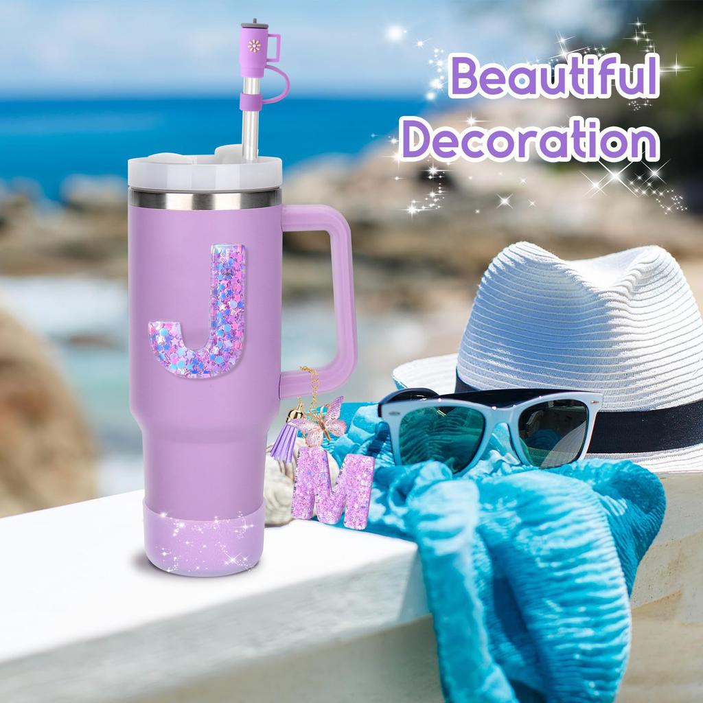 Cup Accessories Set for Stanley Handle Strap Straw Cover Charms Set Suitable for Birthday Christmas Gifts