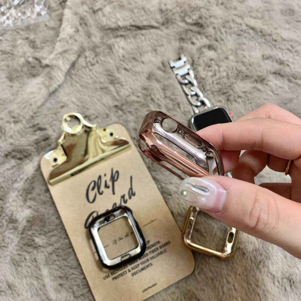 Гальванизированный чехол для часов Apple Watch S10 - мягкий защитный чехол из ТПУ для часов, противоударный, получехол для iWatch 10/9/8/7/6/5/4/3/2/1/Se/Ultra/ultra2