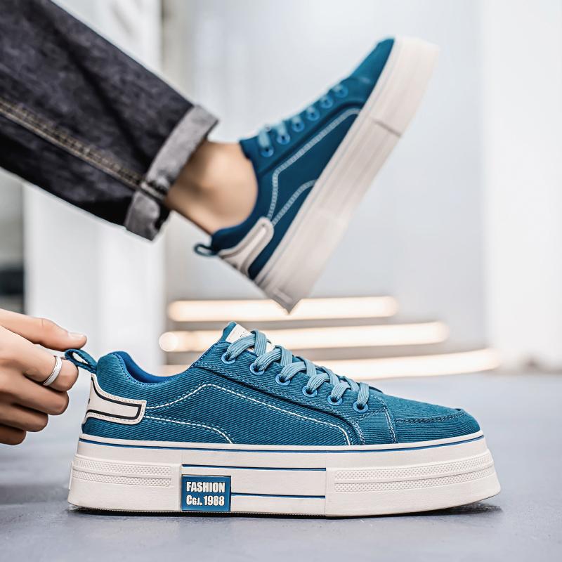 Мужская синяя спортивная обувь, повседневная парусиновая обувь, кроссовки для бега в уличном стиле, студенческие туфли больших размеров, черные туфли для скейтбординга