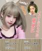 AISIQUEENS Bob Full Wig for Everyday Includes Net Wig, Gray, Short, Straight, Women, Natural-Looking, Heat-Resistant, Slimming, Fashionable, Harajuku,