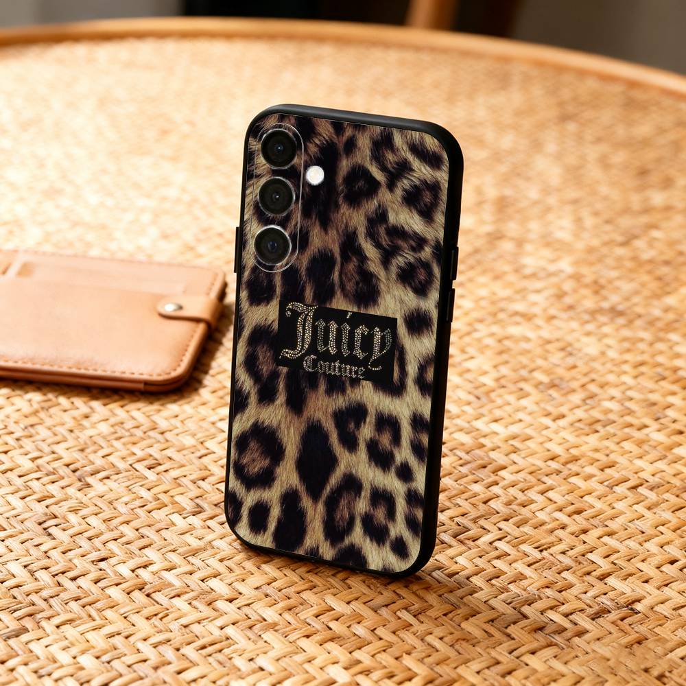 Розовый чехол для телефона J-Juicys C-Coutures для Samsung A73, A21s, A22, A31, A32, A52, A53, A71, A80, Мягкий черный корпус