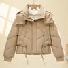 Модные женские зимние куртки с капюшоном, повседневные толстые короткие парки, женское теплое пальто