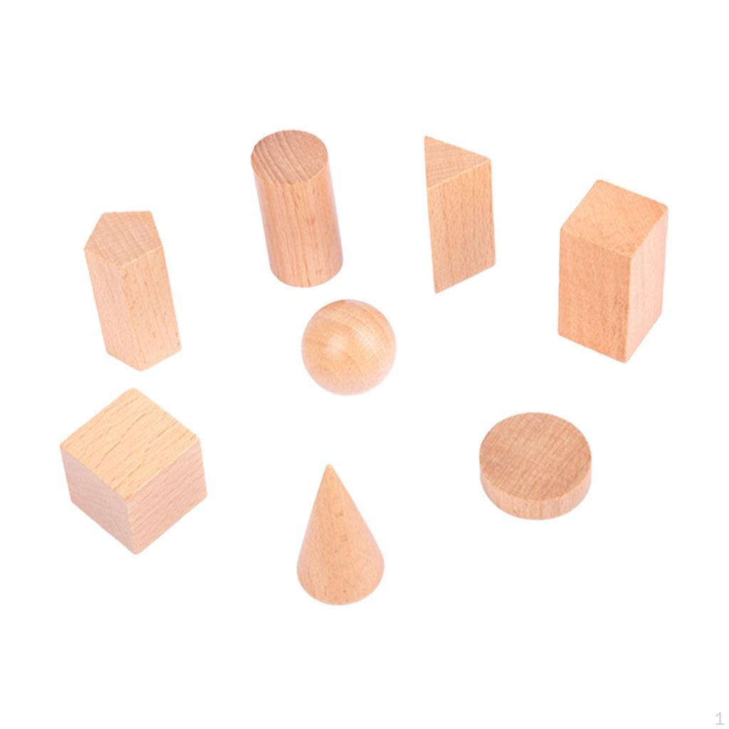 Wood Blocks Building Stacking Learning Counting Creative Playing Math Sorting Toys Small