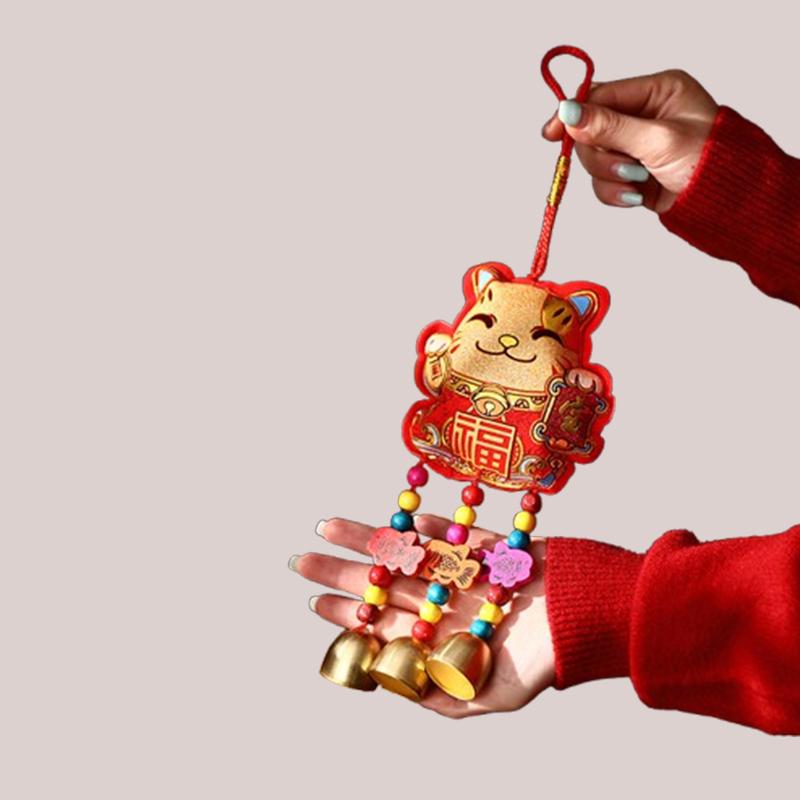 2025 Happy New Year Bell DIY Tassels Ornaments Pendant Atmosphere Decoration Gifts Creative Spring Festival Supplies