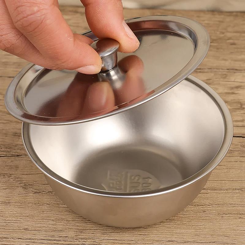 304 Нержавеющая сталь паровая миска для яиц с крышками кухонная утварь фруктовый салат десерт суп миска пищевой контейнер миска для рисовой лапши