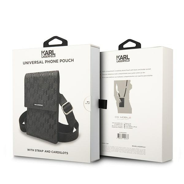 Karl Lagerfeld Torebka Klwbsamsmkczarny/Black Monogram Plate