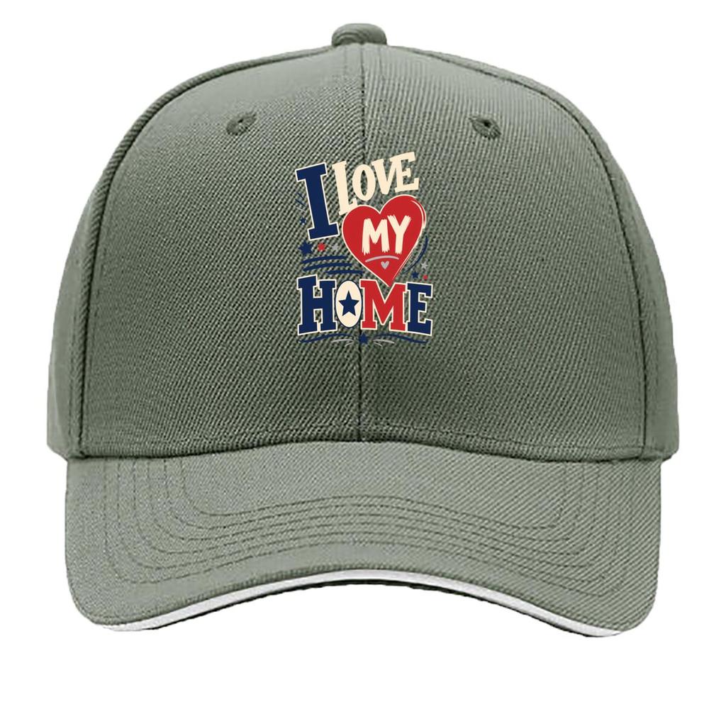 Patriotic Home Love Heart Typography Sandwich Baseball Cap Sun Cap Outdoor Workouts Hat