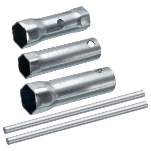 uxcell Dual End Wrench Socket Spark Plug Spanner Set, Socket Sizes 16mm, 21mm, 17/19mm, 3 Pieces