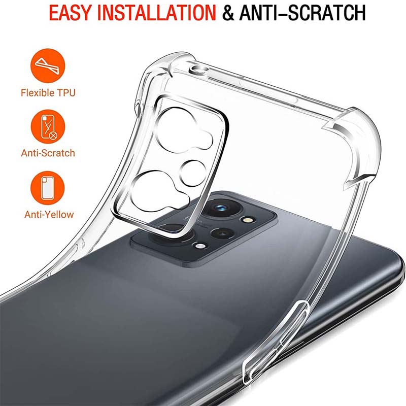 Clear Case For Realme GT Neo 3T 5G Neo 3 5G Thick Shockproof Soft Silicone Phone Cover for GT Neo 2T 5G Neo 2 5G GT 2 Pro GT 5G