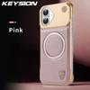 KEYSION Роскошный магнитный чехол из ПУ кожи для ароматерапии для iPhone 16 Pro Max 16 Plus 16e Беспроводная зарядка Бесшовный чехол