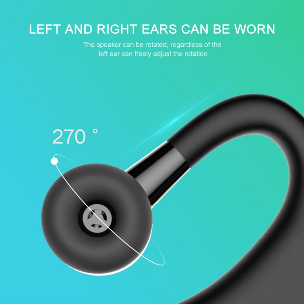 V9 Беспроводные Bluetooth 5.2 Наушники Handsfree Бизнес Одиночные Наушники С Микрофоном Ушной Крючок Сверхдлительный Режим ожидания Гарнитура Для iPhone Samsung Huawei