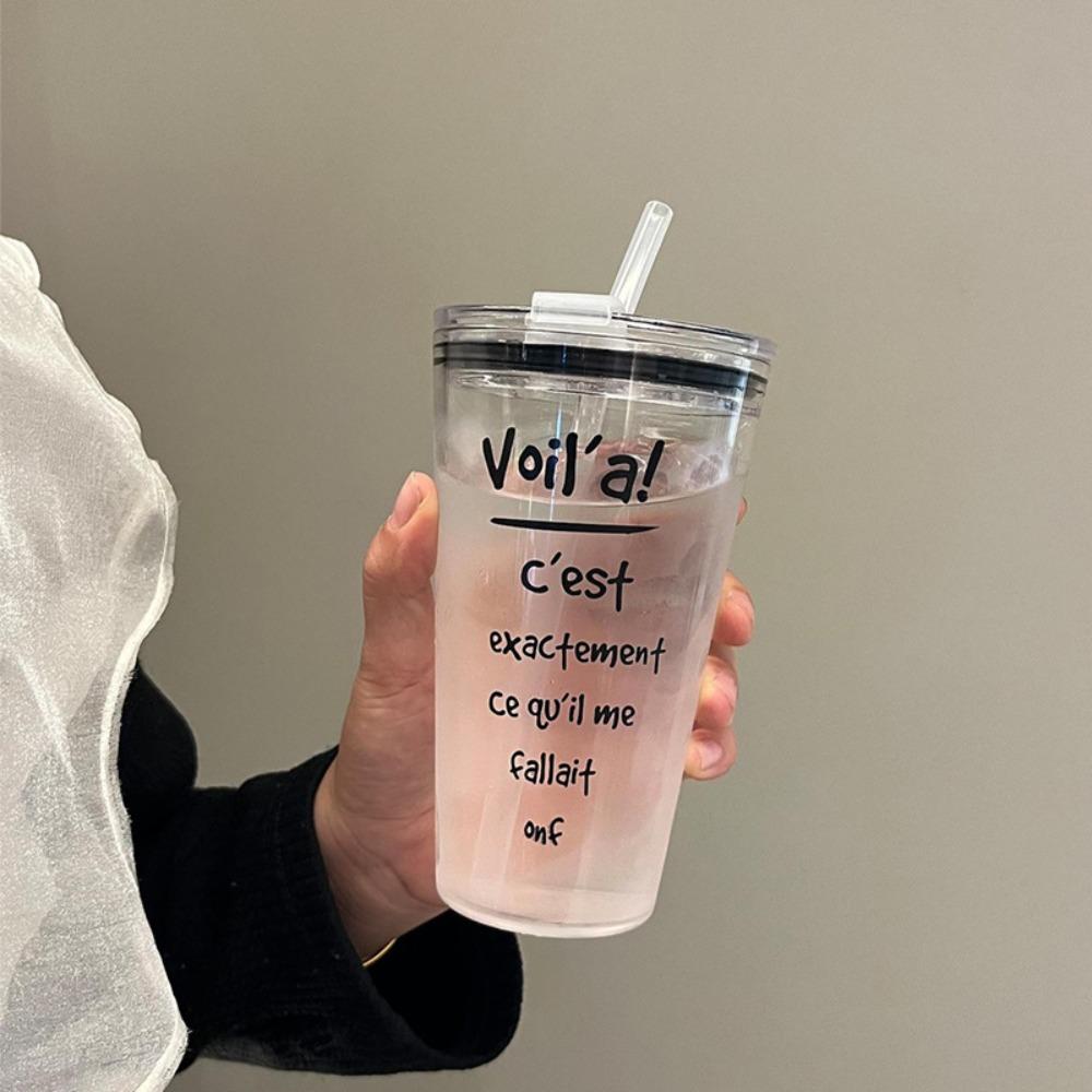 Соломенная чашка с бантом, пластиковая бутылка для воды, новая кофейная чашка