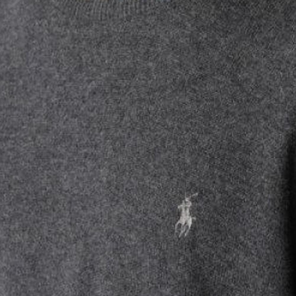 Polo Ralph Lauren FW22 Логотип Вышитый Круглый Вырез Трикотажный Свитер Мужской свитер Серый 710876714-008