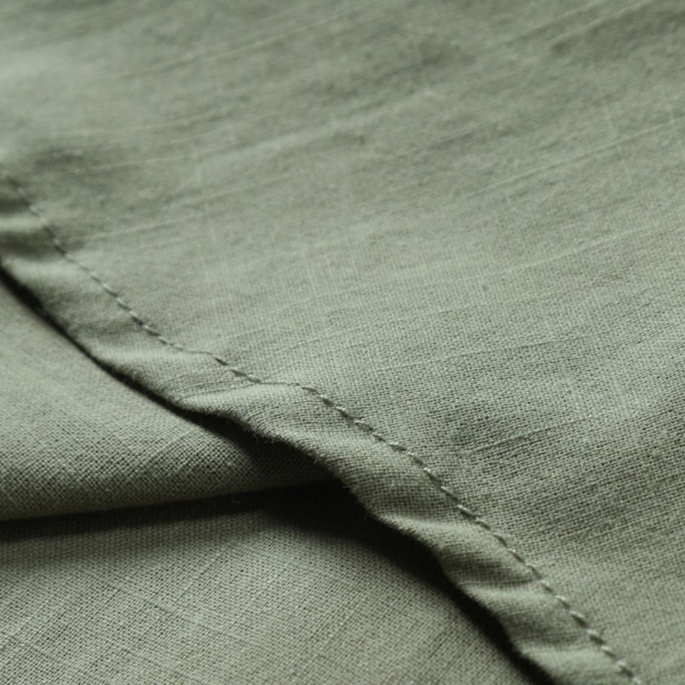 Мужская модная рубашка с короткими рукавами из 100% хлопка и льна, повседневная однотонная рубашка с V-образным вырезом и короткими рукавами с лацканами