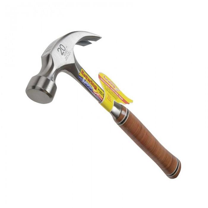 Estwing Curved Claw Hammer, Leather Grip