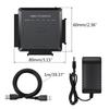 USB-адаптер SATA IDE с кабелем питания 12 В 2 А, конвертер 2,5/3,5 IDE/SATA HDD в USB 3.0, 2,5-дюймовый SSD / IDE-жесткий диск / CD-ROM