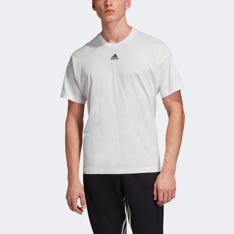 Adidas 3-Stripes Crew Neck Sports Tee Men Tops White DX7656