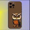 Cute Owl Phone Case For iPhone 16,15,14,13,12,11,Pro,X,XS,Max,XR,Plus,Mini Soft Black Cover