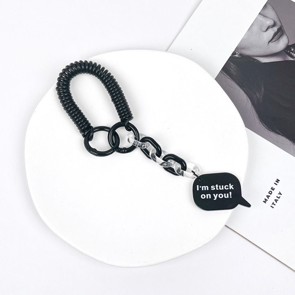 With Metal Clasp Springs Keyring Stretchy Stretchy Spiral Spring Coil Luggage Tags