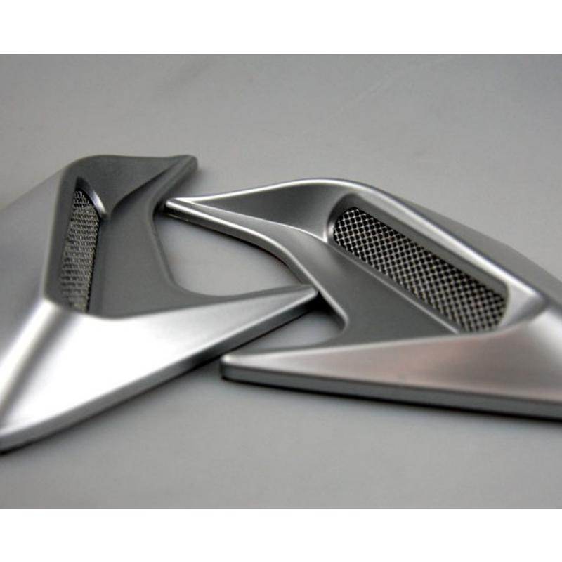 Наклейка на автомобиль из углеродного волокна, наклейки-декорации на вентиляционные отверстия боковых крыльев в виде жабр акулы, наклейка, автостайлинг, декор, аксессуар