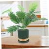60СМ Искусственная пальма Тропическое искусственное растение Зеленые пластиковые ветви пальмовых листьев Подходит для домашнего сада Декор Реквизит для фото