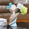 Elegant Butterfly Girl Sculpture Handmade Girl Vase Ornament Nordic Flower Girl Statue Office