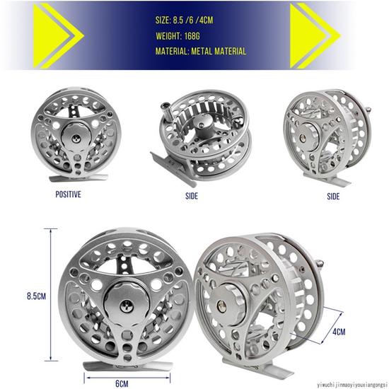 SOUGAYILANG Fly Fishing Reel Aluminum Die Full Metal Casting CNC Fly Fishing Reel