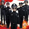 Детский полицейский костюм - Зимний бархатный наряд для выступлений для мальчиков и девочек в детском саду