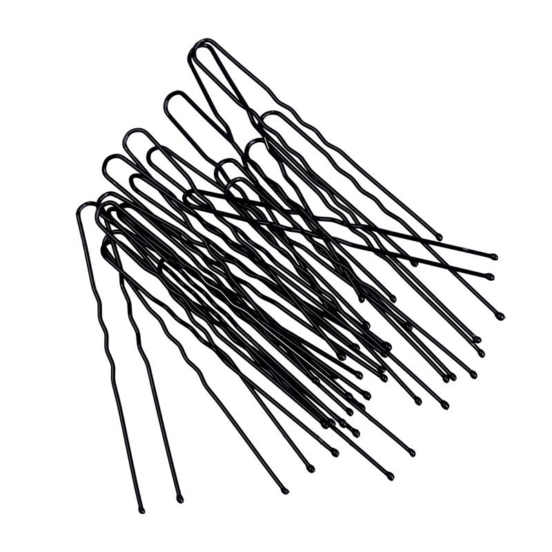 10pcs Women Gold Black Drip Invisible Hair Grips Curly Wavy Bobby Pins for Daily Use Wedding Party