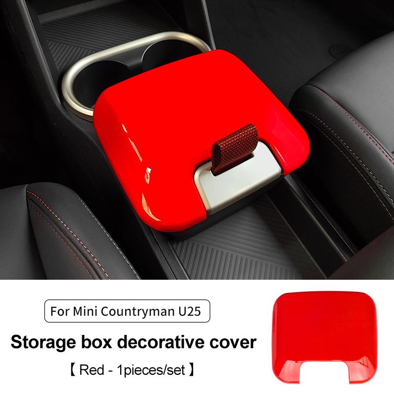 Central Control Storage Box Decorative Cover For Mini JCW Countryman U25 2024 2025 ABS Car Interior Protective Cover Accessories