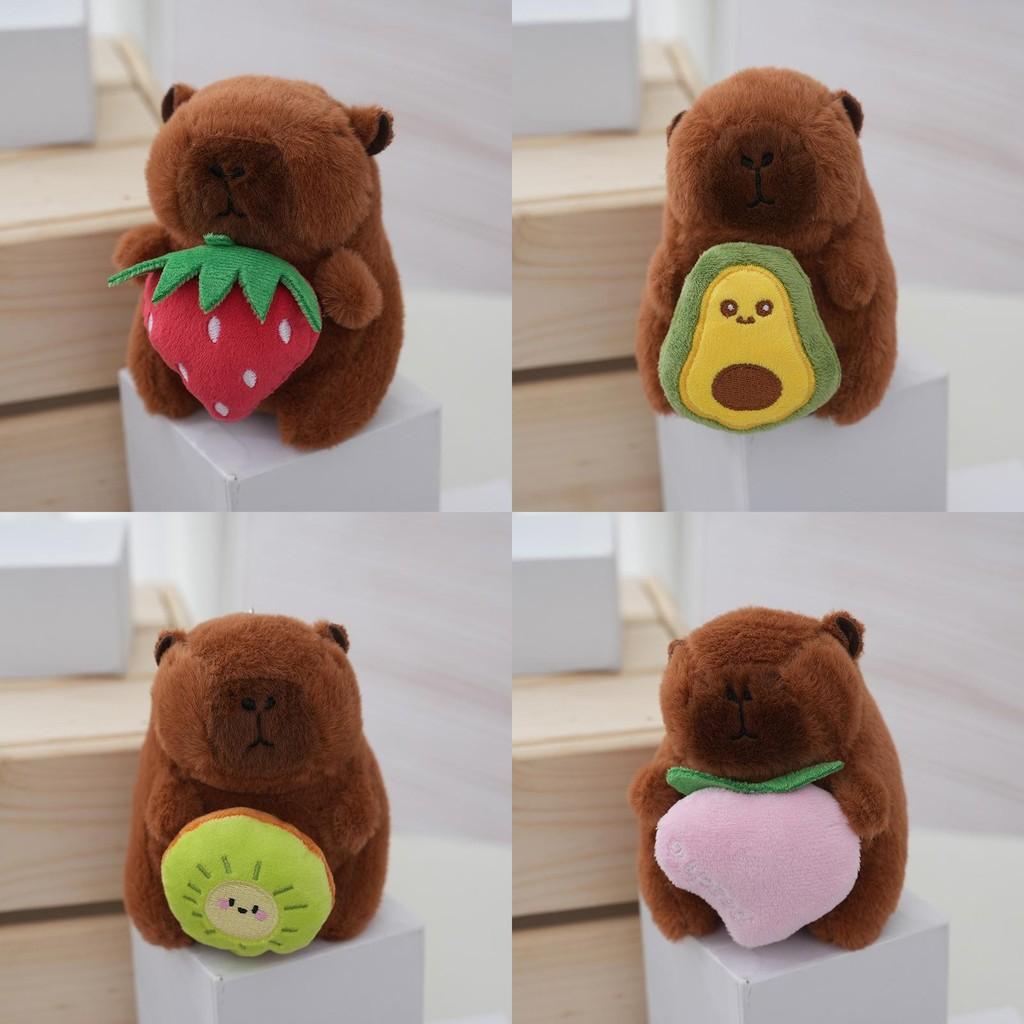 Качественный плюшевый брелок-капибара премиум-класса с мягким наполнителем из полипропиленового хлопка, идеально подходит для подарков детям