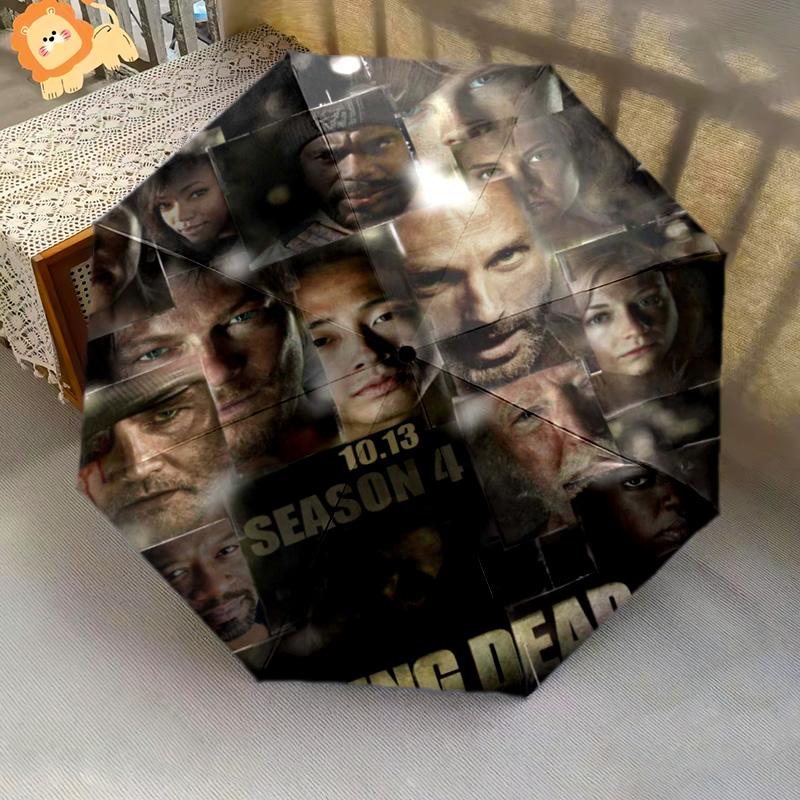 Apocalyptic Warrior Uprising Folding umbrella 8 paraphenoid bones Portable printing Sun umbrella Gift