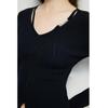 Women's V-Neck Waist-Cinching Knit Sweater