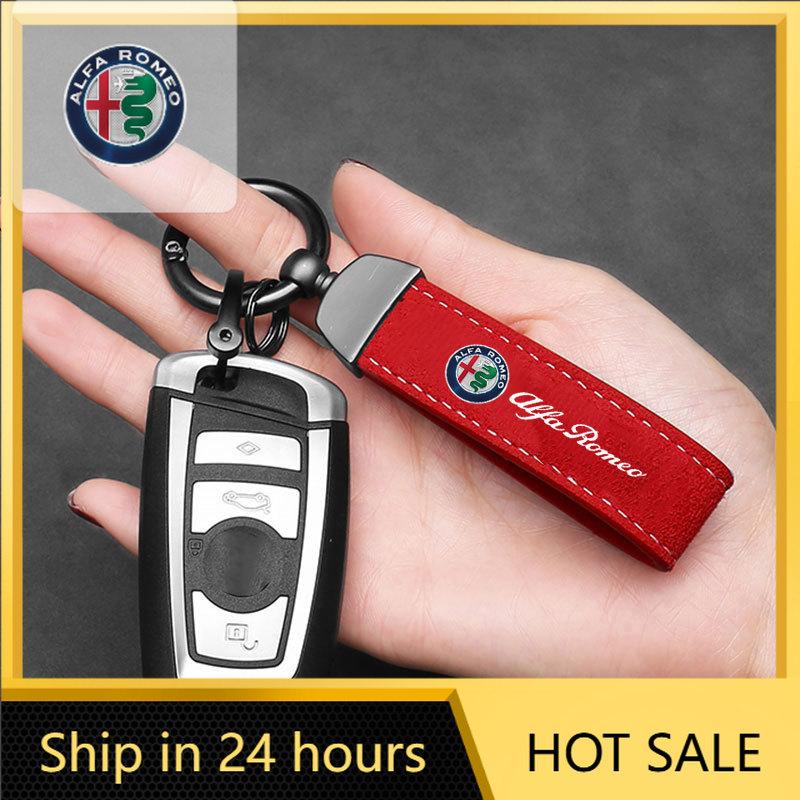 Автомобильная наклейка Для Alfa Romeo 159 147 Автомобильный кожаный брелок Держатель для ключей Брелок-ремень Кошелек Подарки Для Alfa Romeo Giulia Stelvio Giu XE0